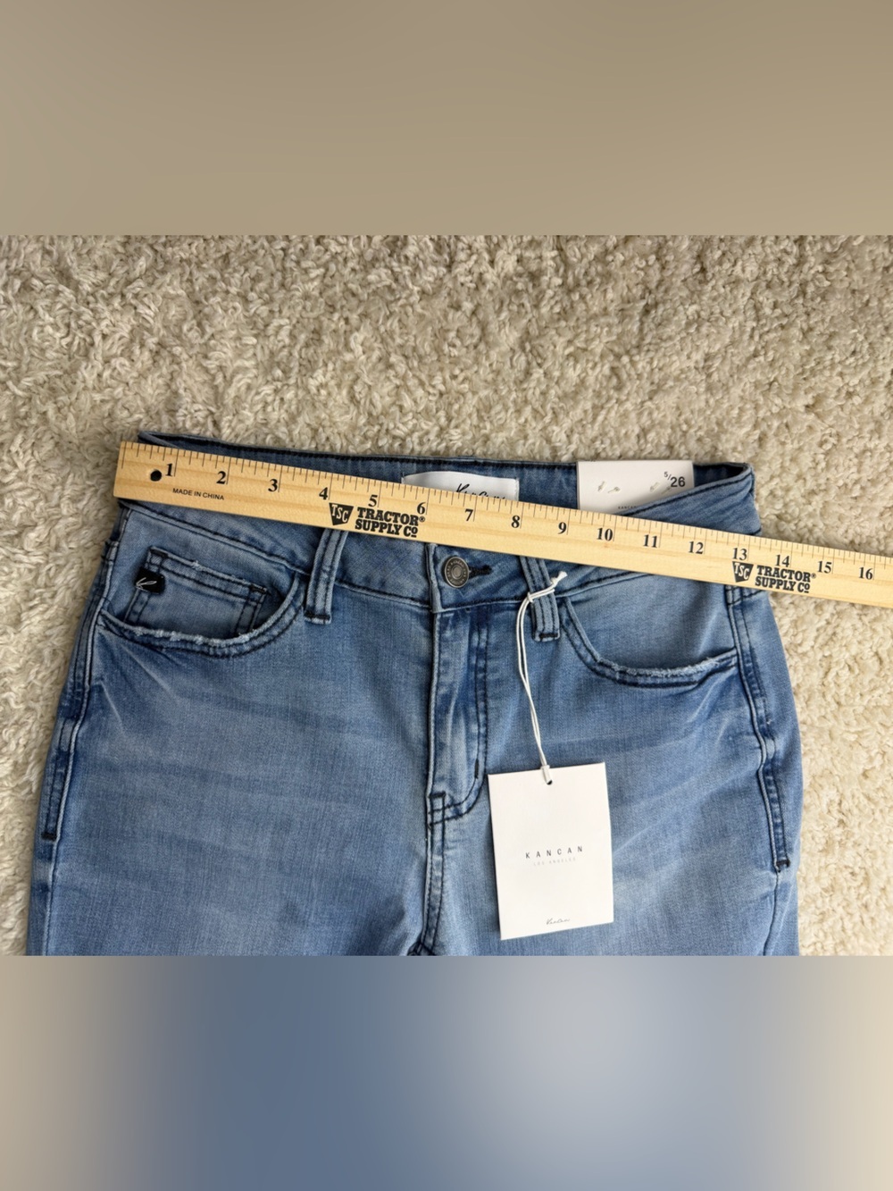 KanCan Sz 5 Light Blue Mid Rise Flare Jeans NWT - Picture 6 of 8